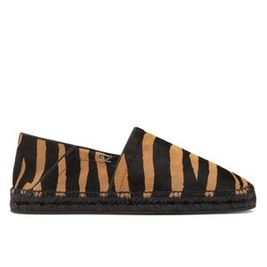 Giuseppe Zanotti THOMAS Calf Hair Zebra Print Espadrille Shoes Sz 11 US 44 EUR